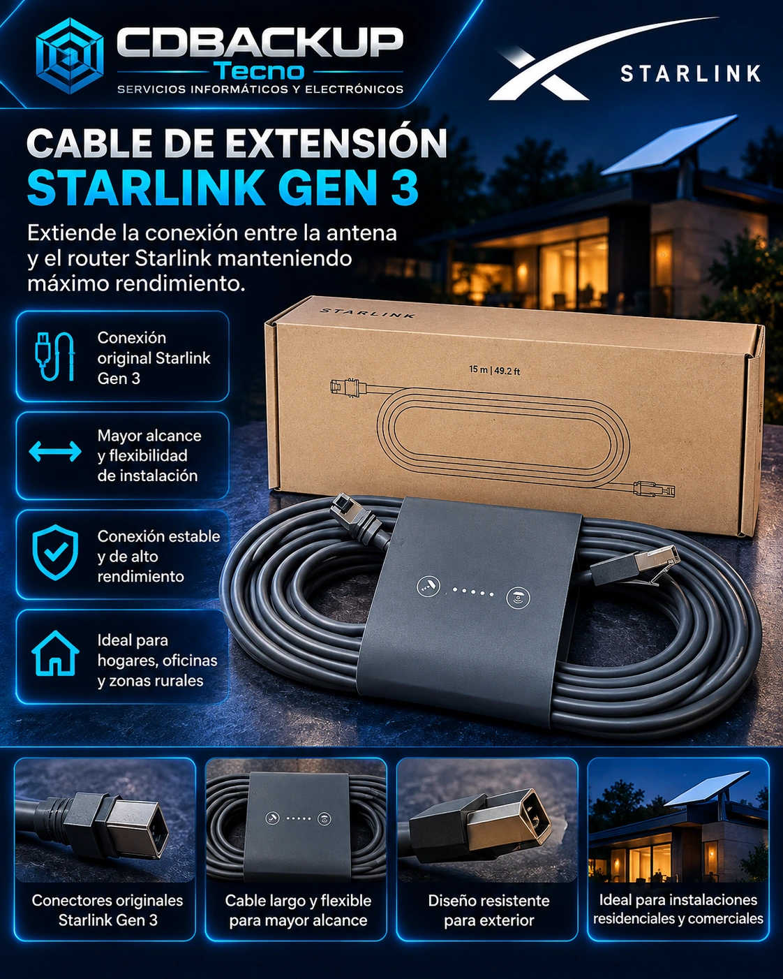 Cable de Extension Starlink
