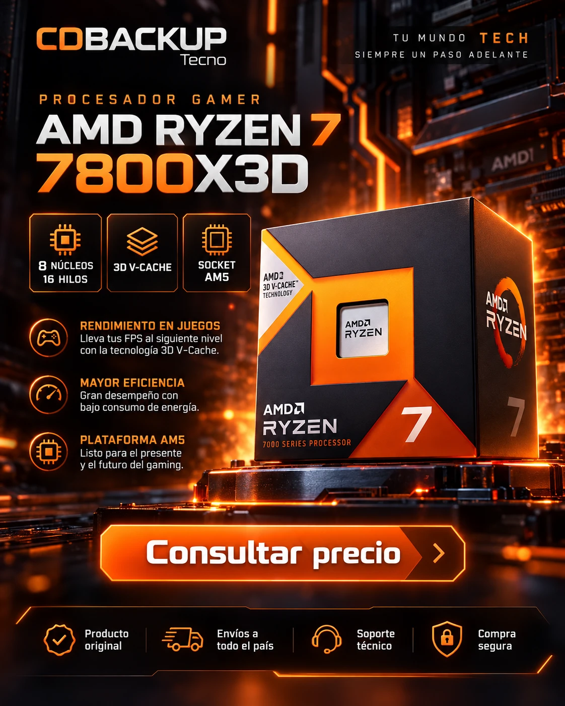 CPU AMD Ryzen 7 7800X3D