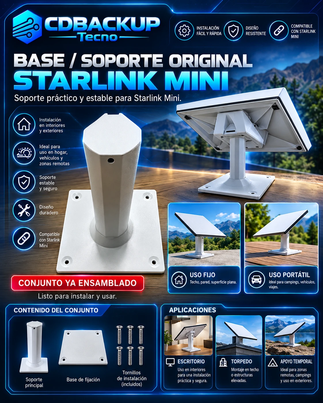 Base / soporte original Starlink Mini