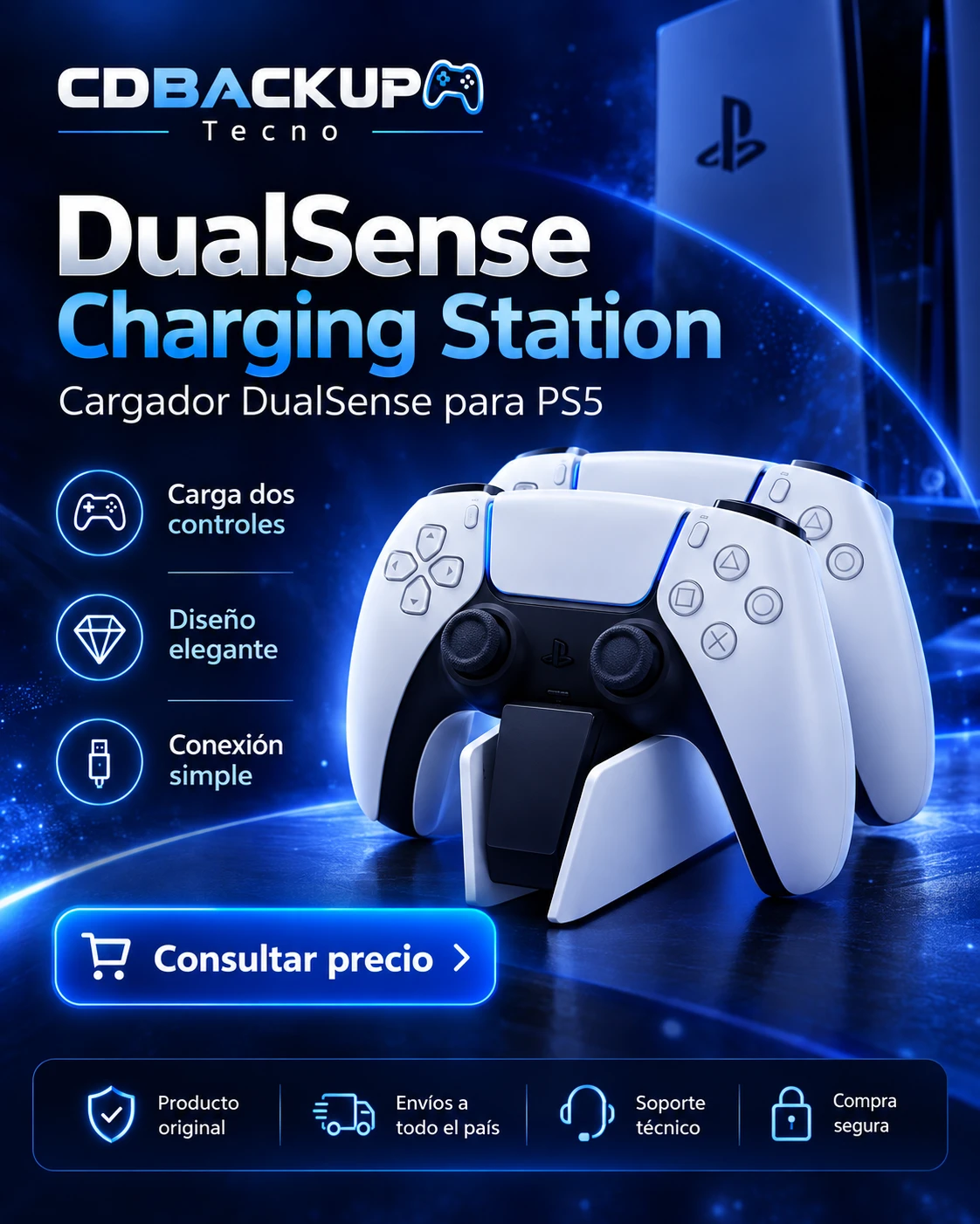 Estación de carga DualSense PS5