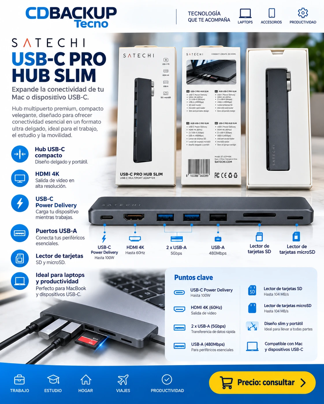 Satechi USB-C Pro Hub Slim