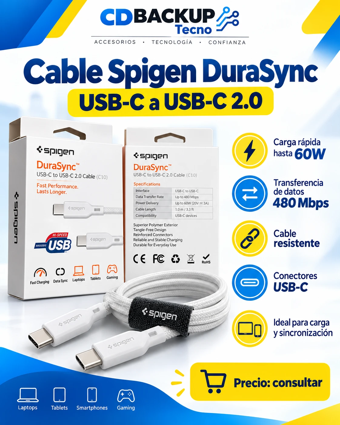 Spigen DuraSync USB-C a USB-C