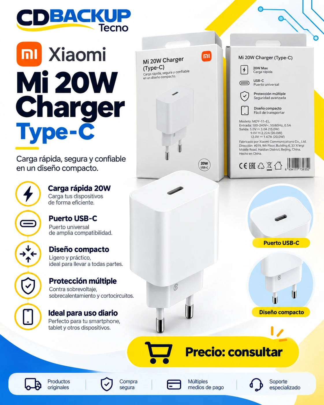 Xiaomi Mi 20W Charger (Type-C)