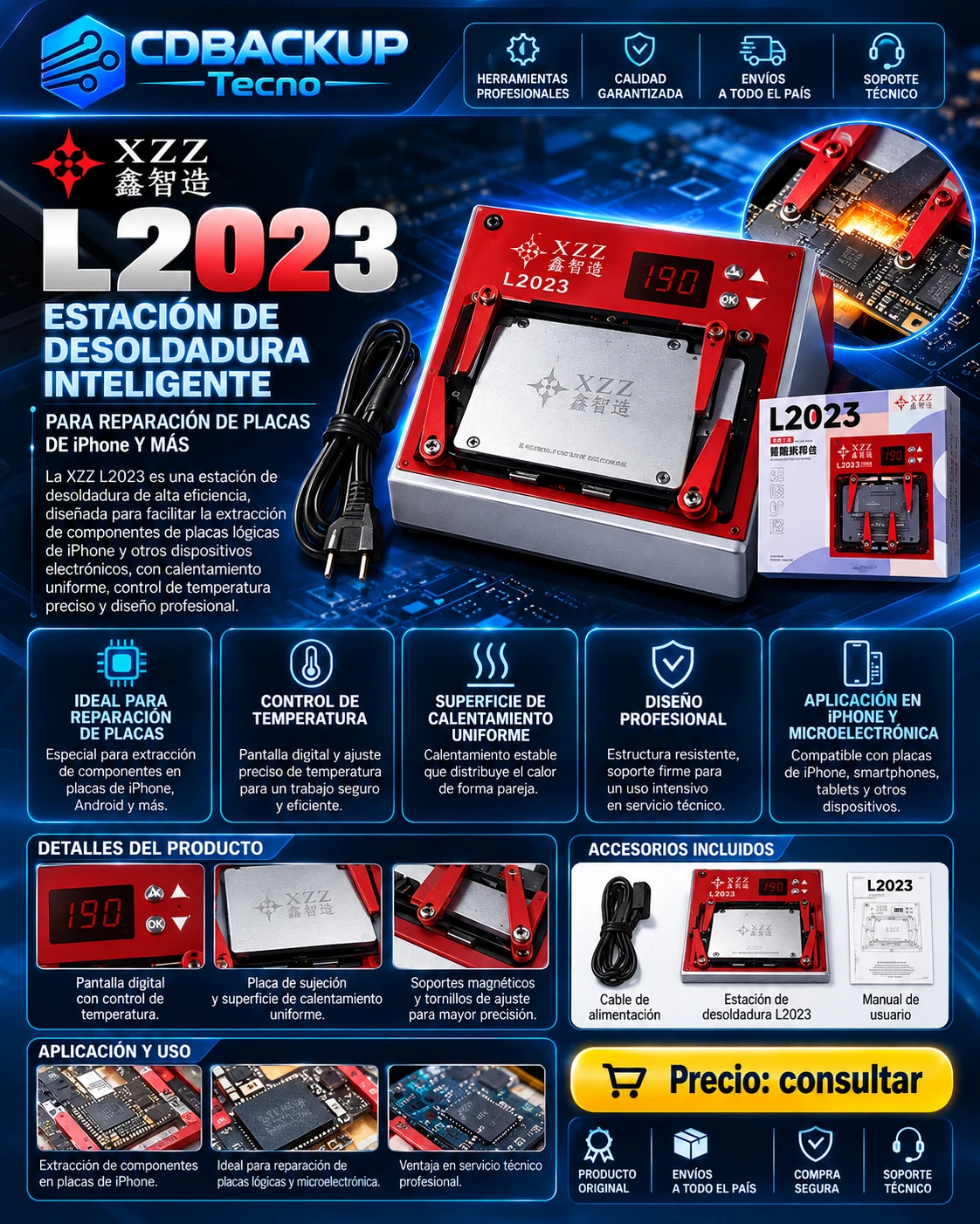 XZZ L2023 estación de desoldadura inteligente