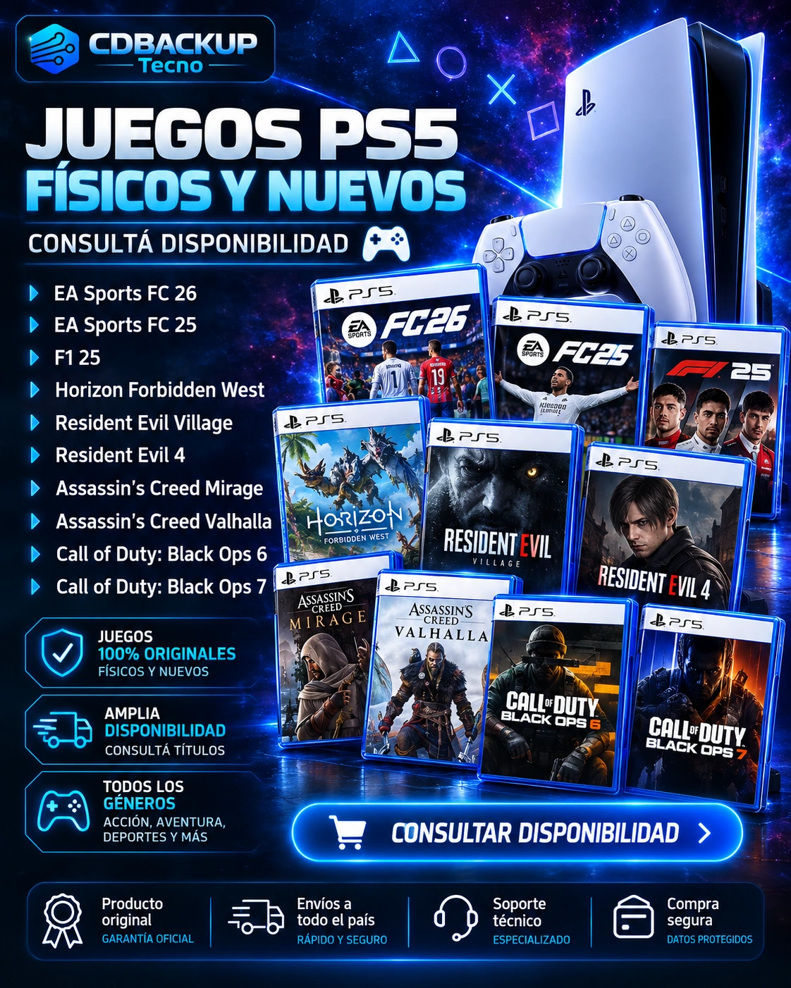 Juegos PS5 físicos