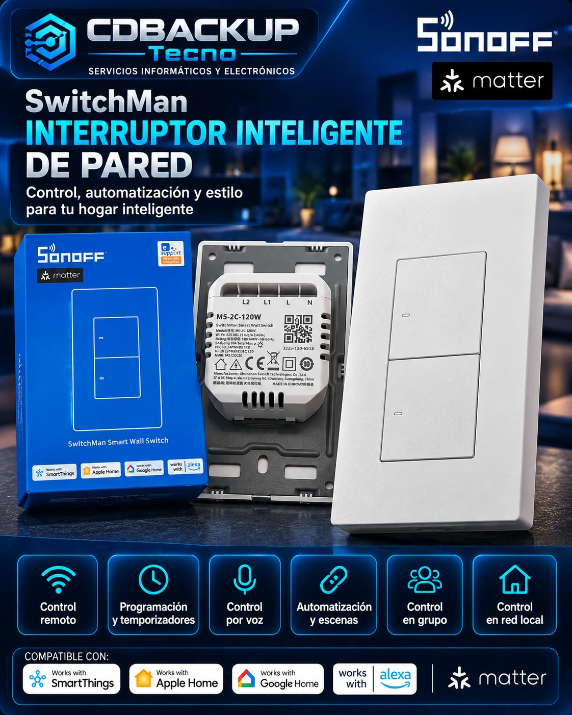 Sonoff SwitchMan M5-2C-120